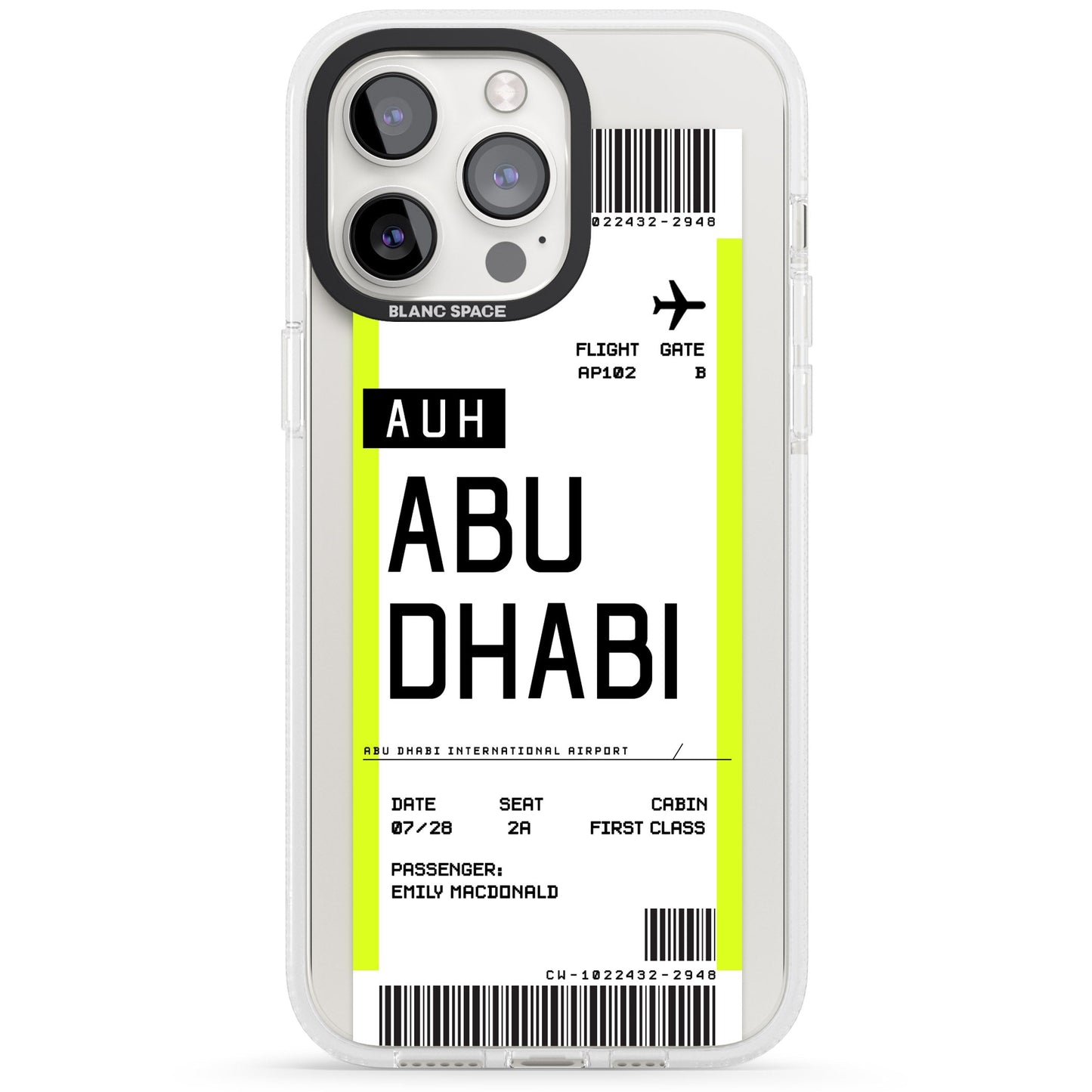 Personalised Abu Dhabi Boarding Pass