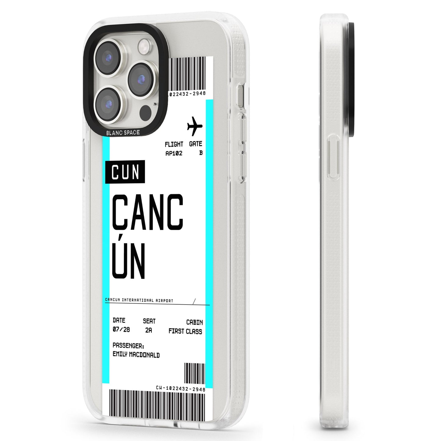 Personalised Cancún Boarding Pass
