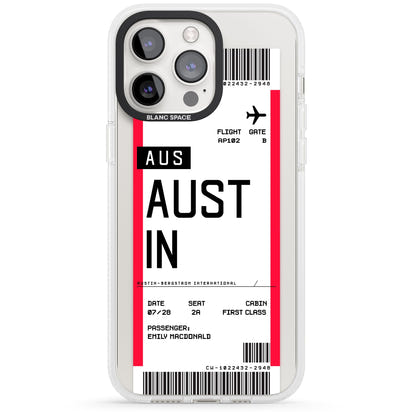 Personalised Austin Boarding Pass