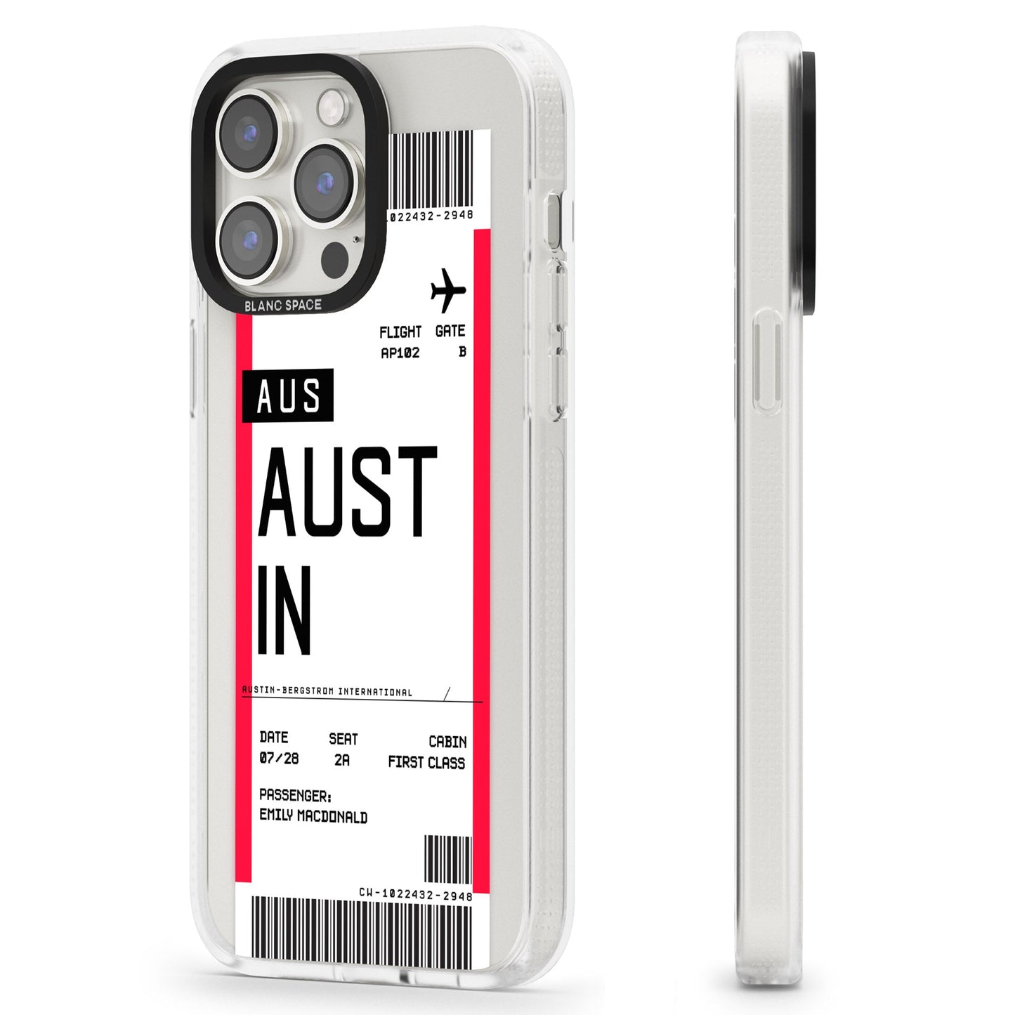 Personalised Austin Boarding Pass