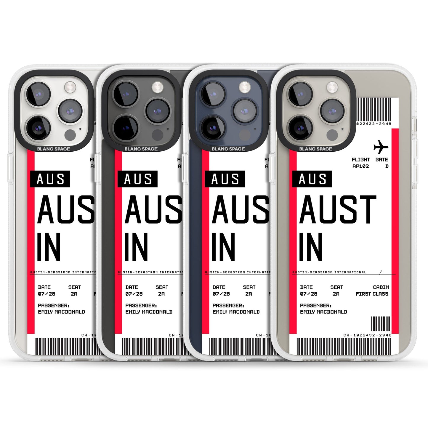 Personalised Austin Boarding Pass
