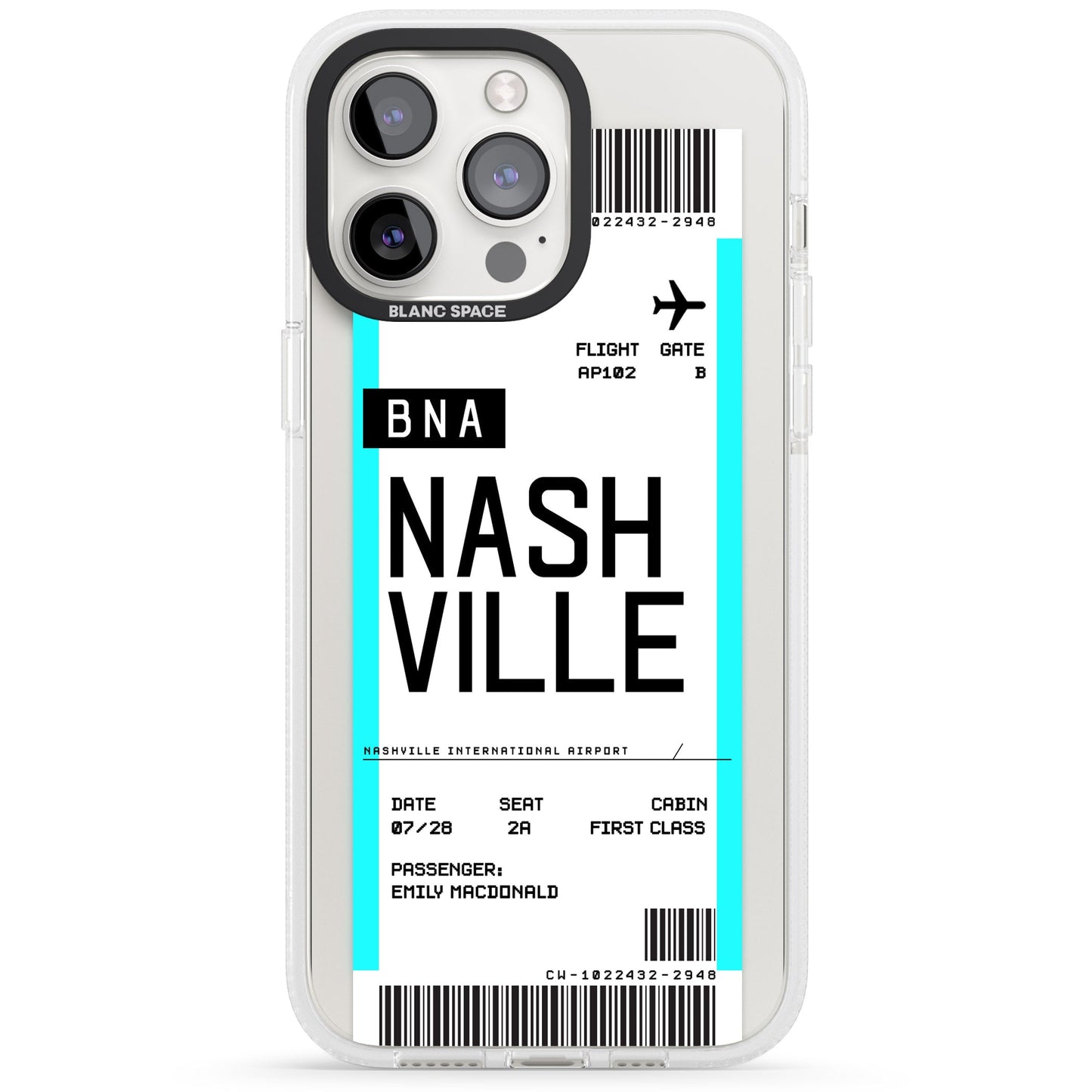Carte d'embarquement personnalisée pour Nashville