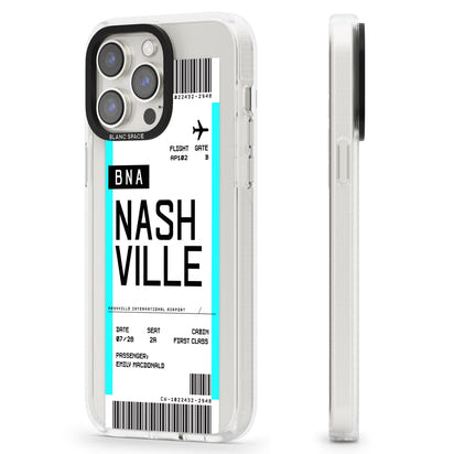 Carte d'embarquement personnalisée pour Nashville