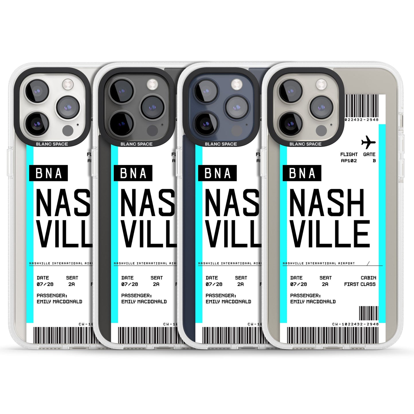 Carte d'embarquement personnalisée pour Nashville