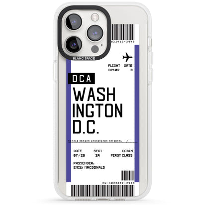 Personalised Washington D.C. Boarding Pass