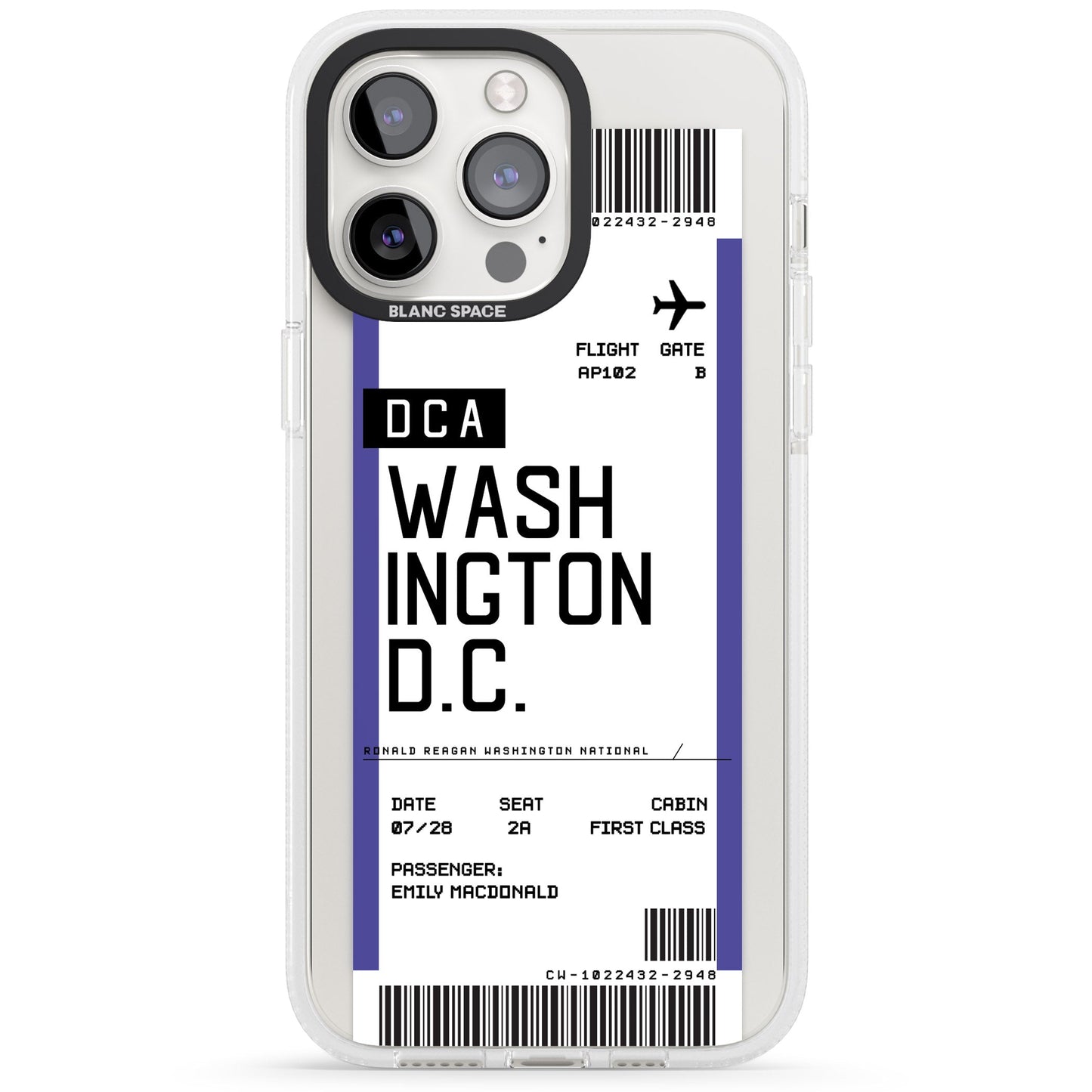 Personalised Washington D.C. Boarding Pass