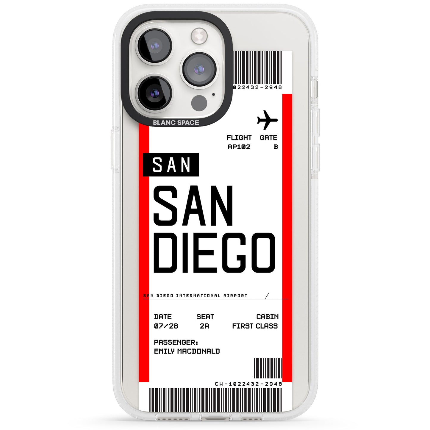 Personalised San Diego Boarding Pass