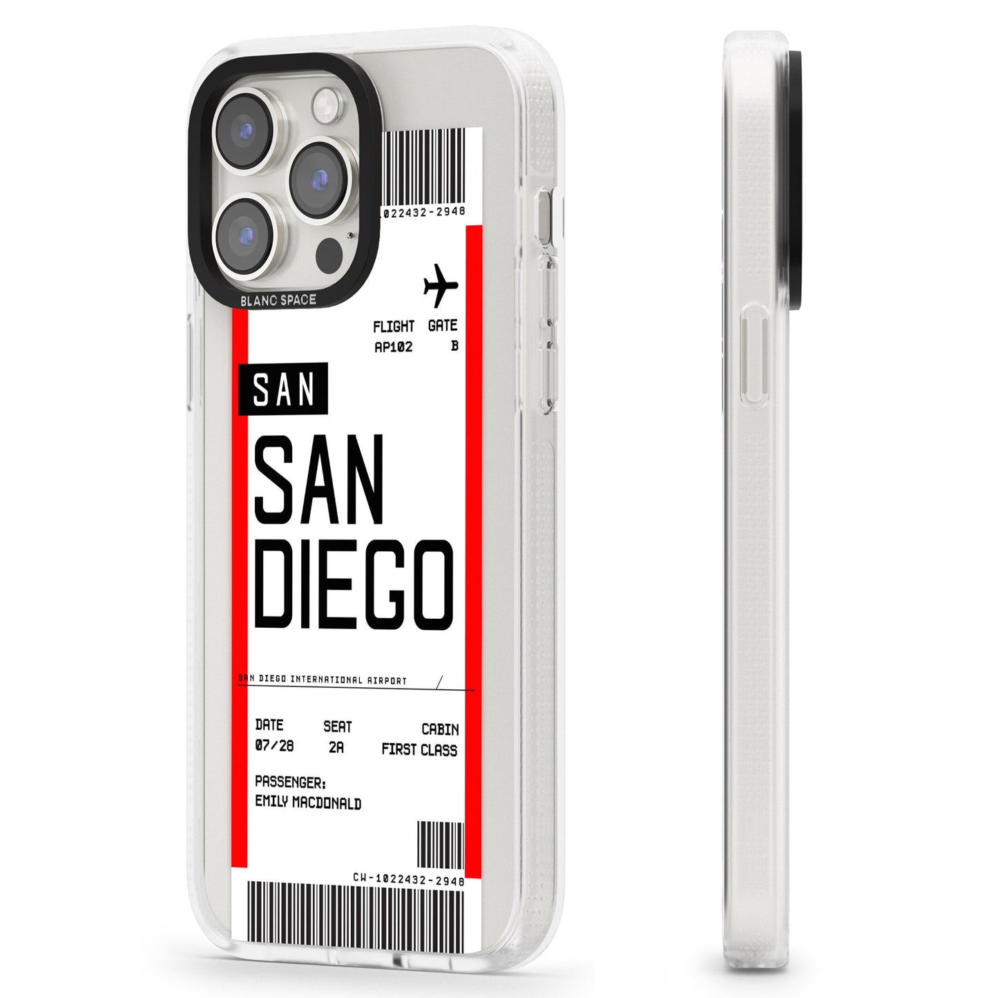 Personalised San Diego Boarding Pass