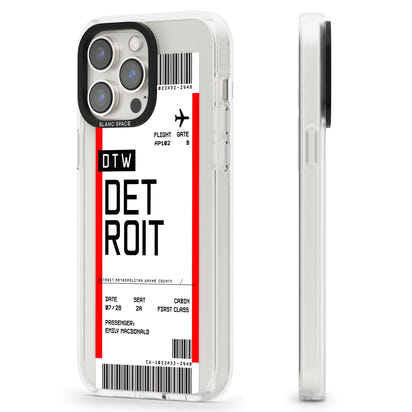 Carte d'embarquement personnalisée pour Détroit