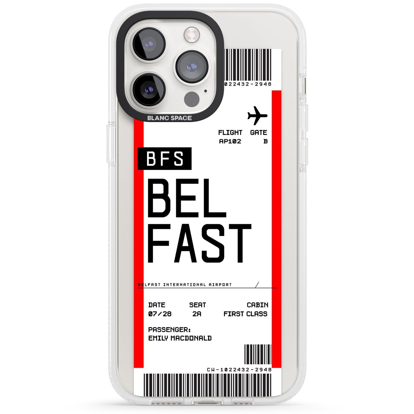 Personalised Belfast Boarding Pass