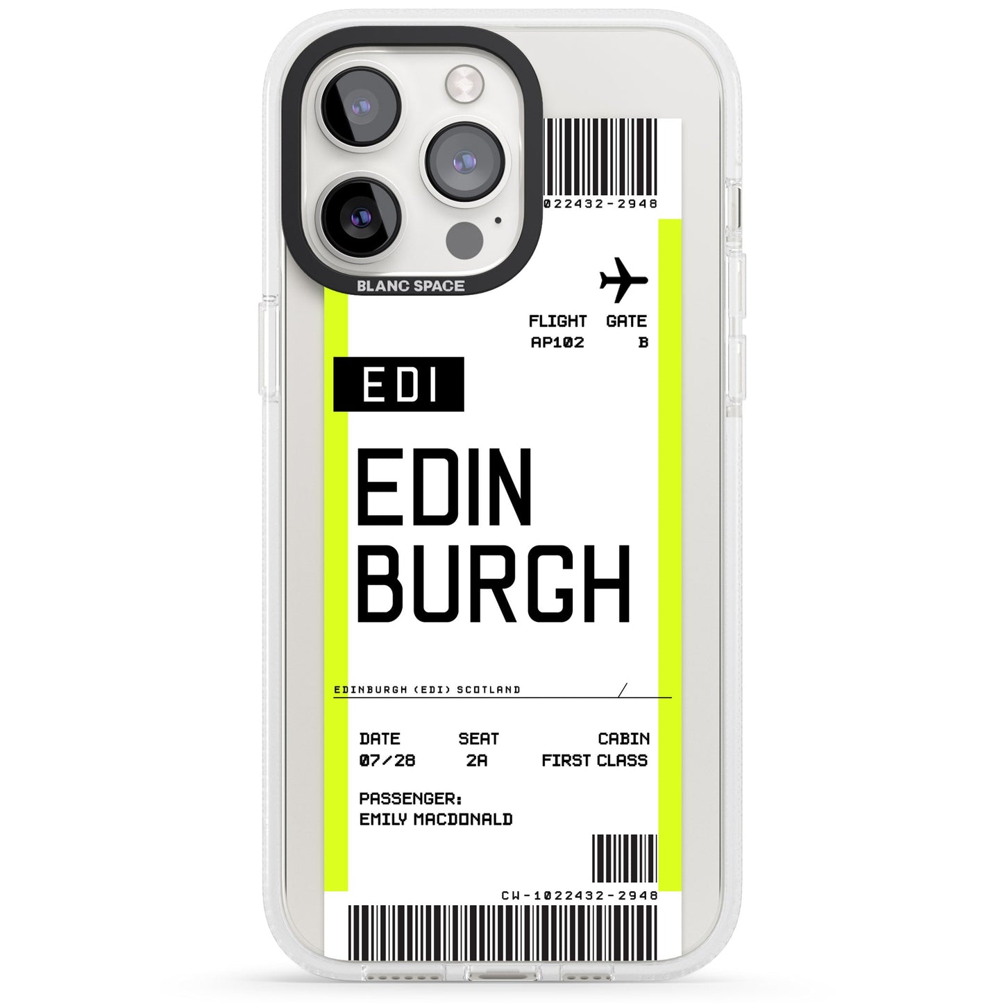 Personalised Edinburgh Boarding Pass