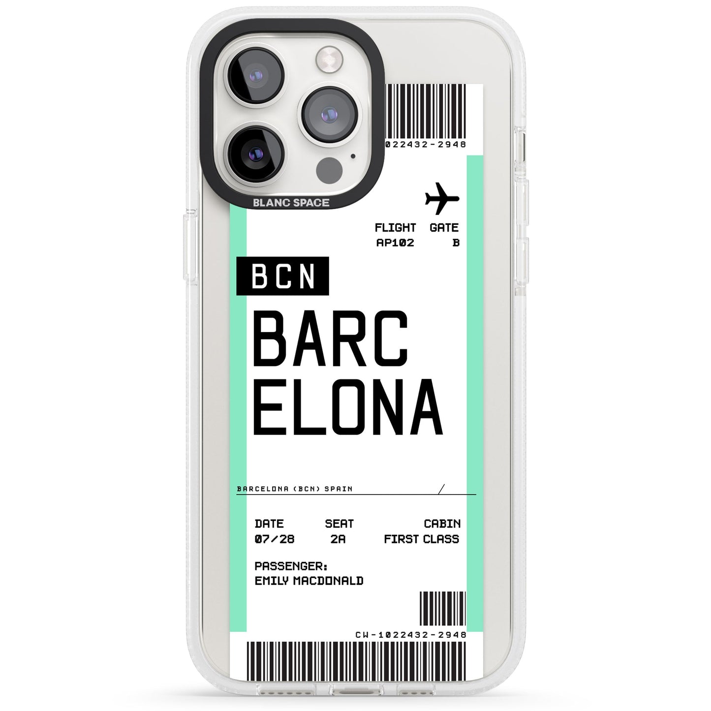 Personalised Barcelona Boarding Pass