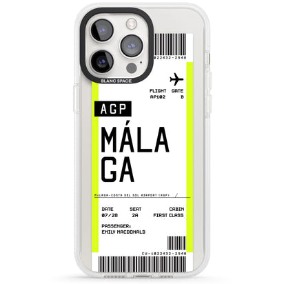 Personalised Málaga Boarding Pass