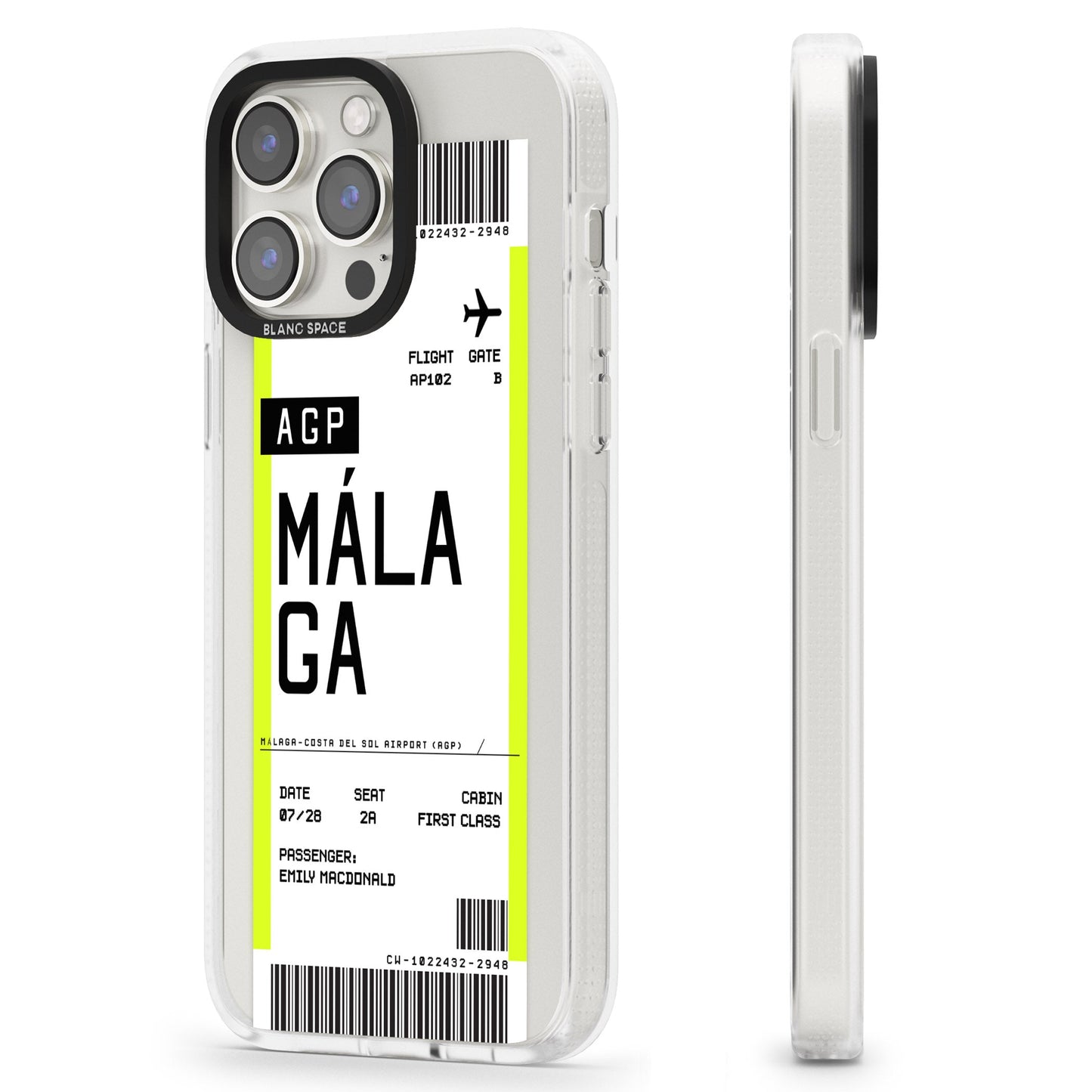 Personalised Málaga Boarding Pass