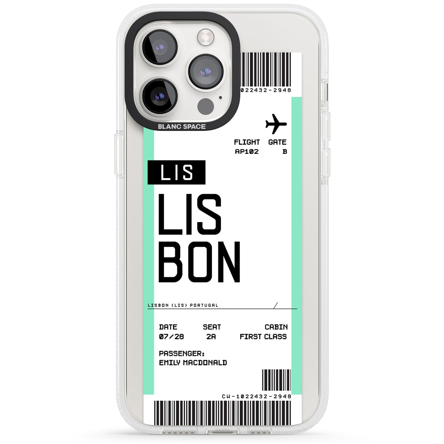 Personalised Lisbon Boarding Pass