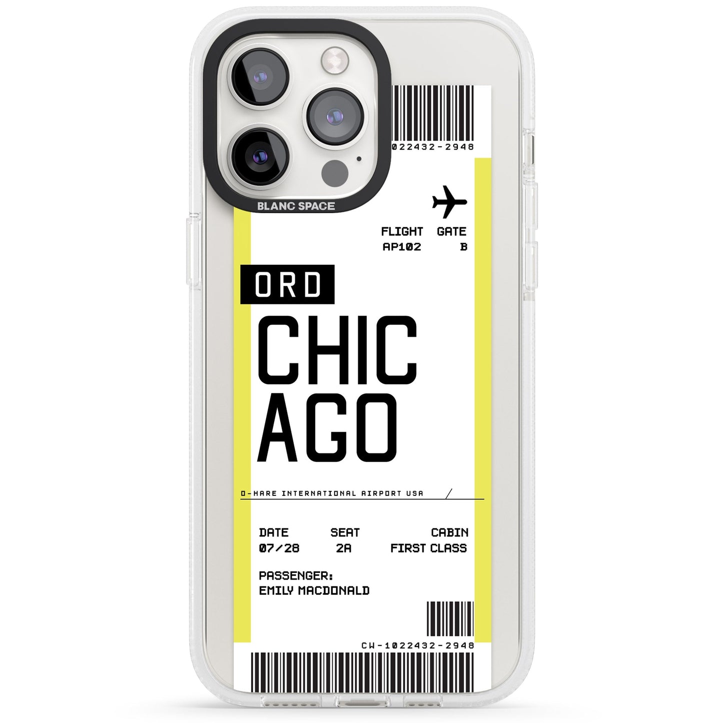 Personalised Chicago Boarding Pass