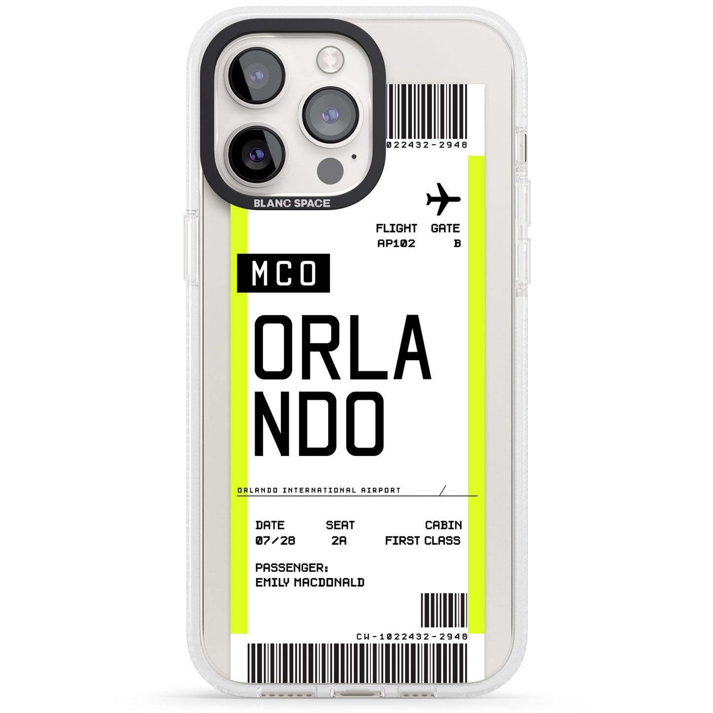 Personalised Orlando Boarding Pass