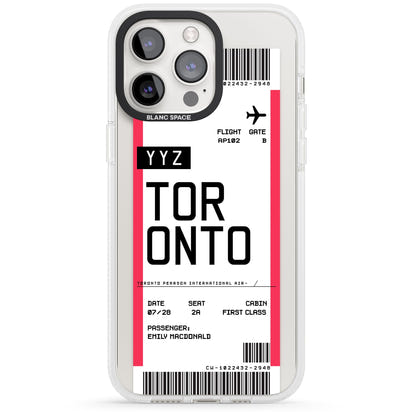 Personalised Toronto Boarding Pass