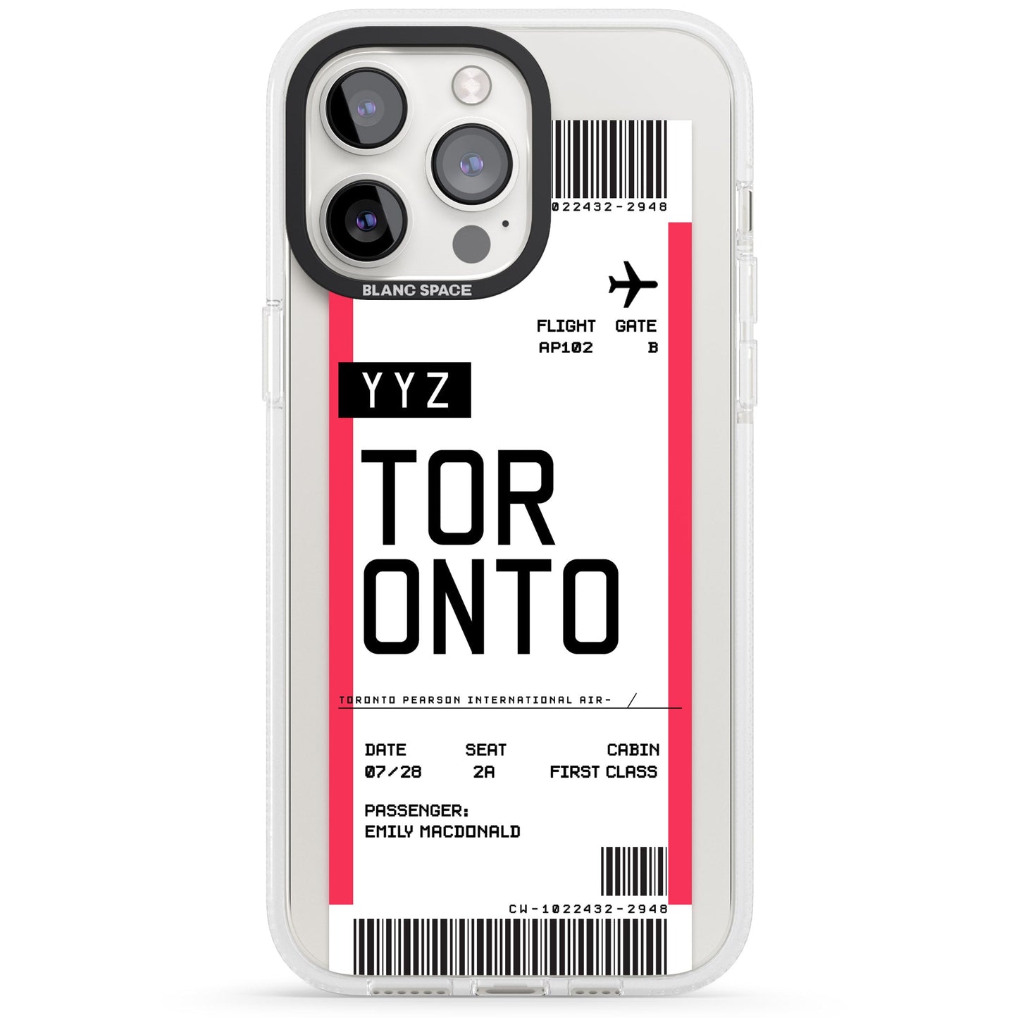 Personalised Toronto Boarding Pass