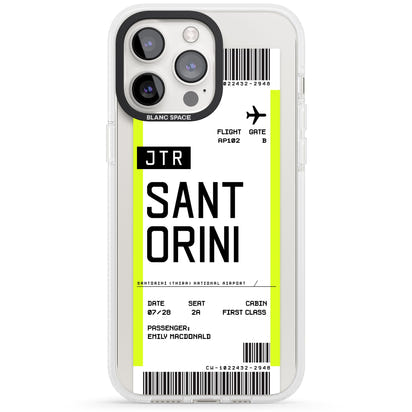 Personalisierte Bordkarte für Santorini
