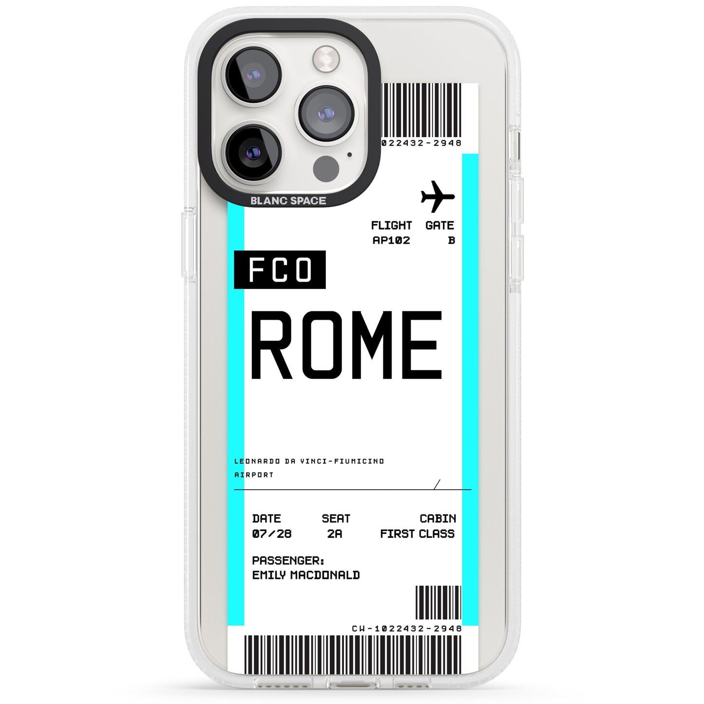 Personalised Rome Boarding Pass
