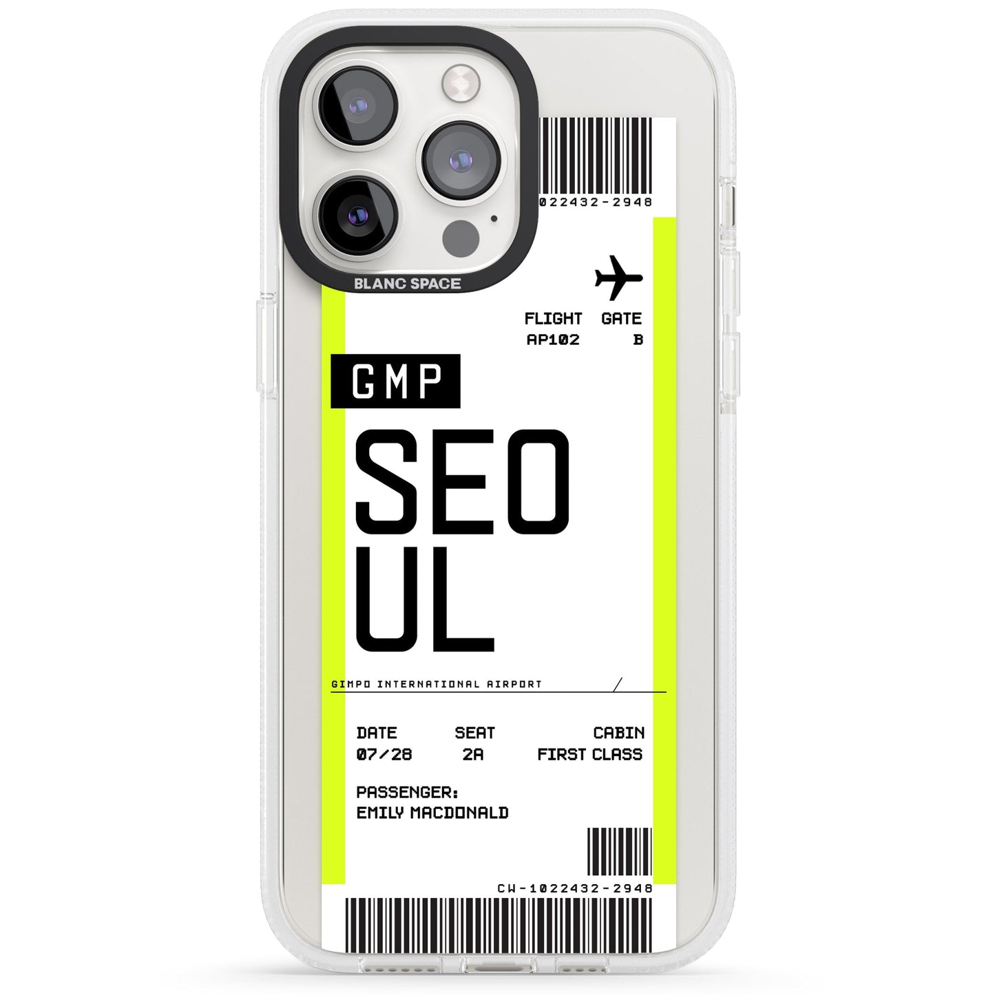 Personalised Seoul Boarding Pass