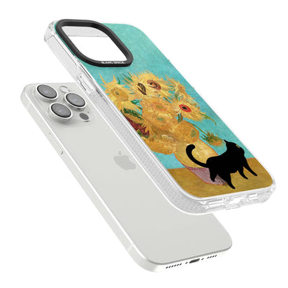 Cat with Van Gogh's Sunflowers