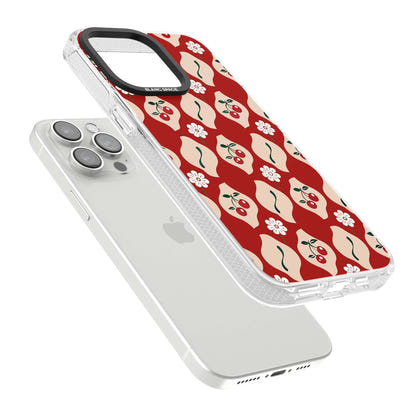 Vintage Cherry Diamond Pattern