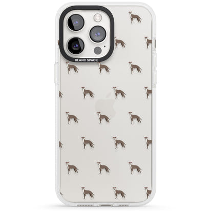 Motif de chien whippet transparent