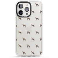 Motif de chien whippet transparent