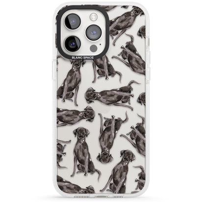 Black Labrador Watercolor Pattern