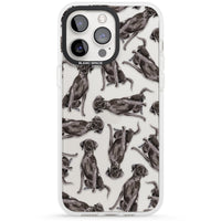 Black Labrador Watercolor Pattern