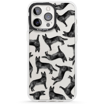 German Shepherd Pattern Black