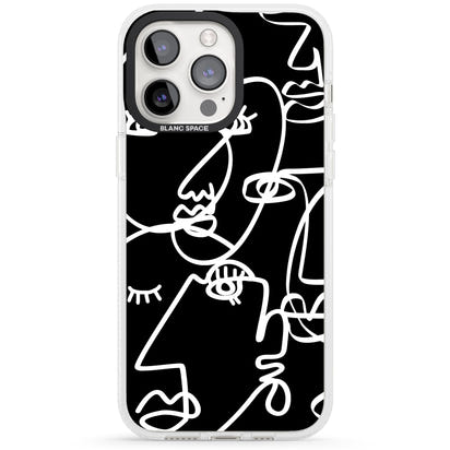 Art abstrait au trait blanc et noir