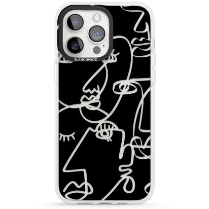 Abstract Line Art Clear Black