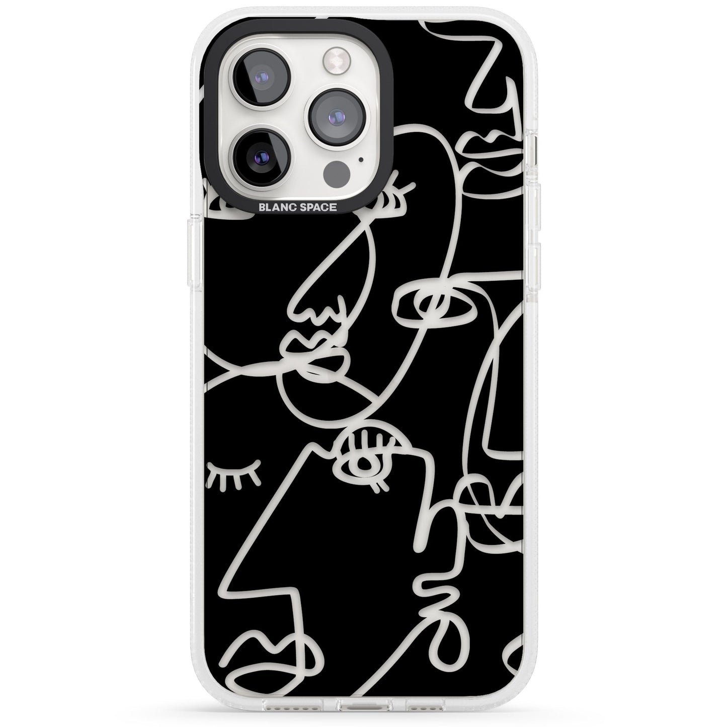Abstract Line Art Clear Black