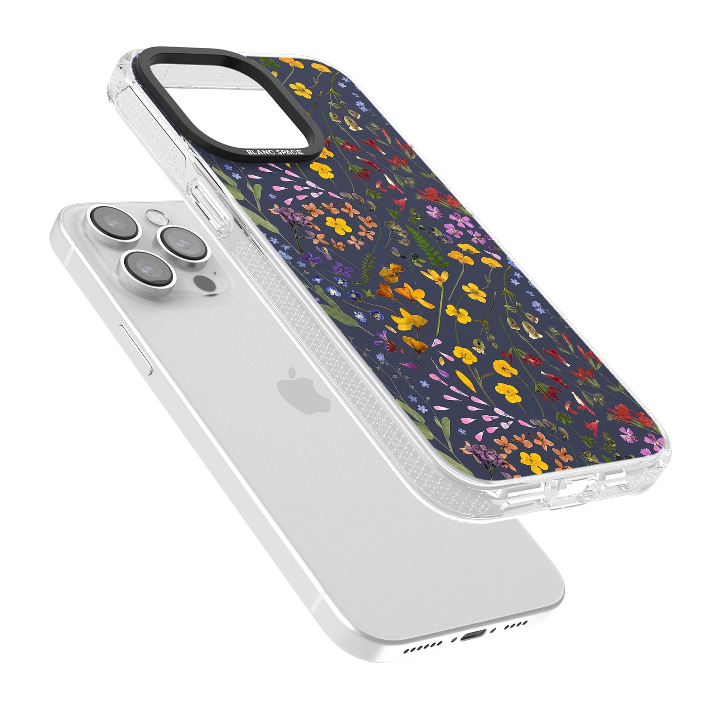 Grappe de feuilles de fleurs sauvages bleu marine