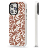 Fleurs sauvages et fougères sur terre cuite