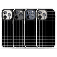 Minimalist Grid Pattern Black