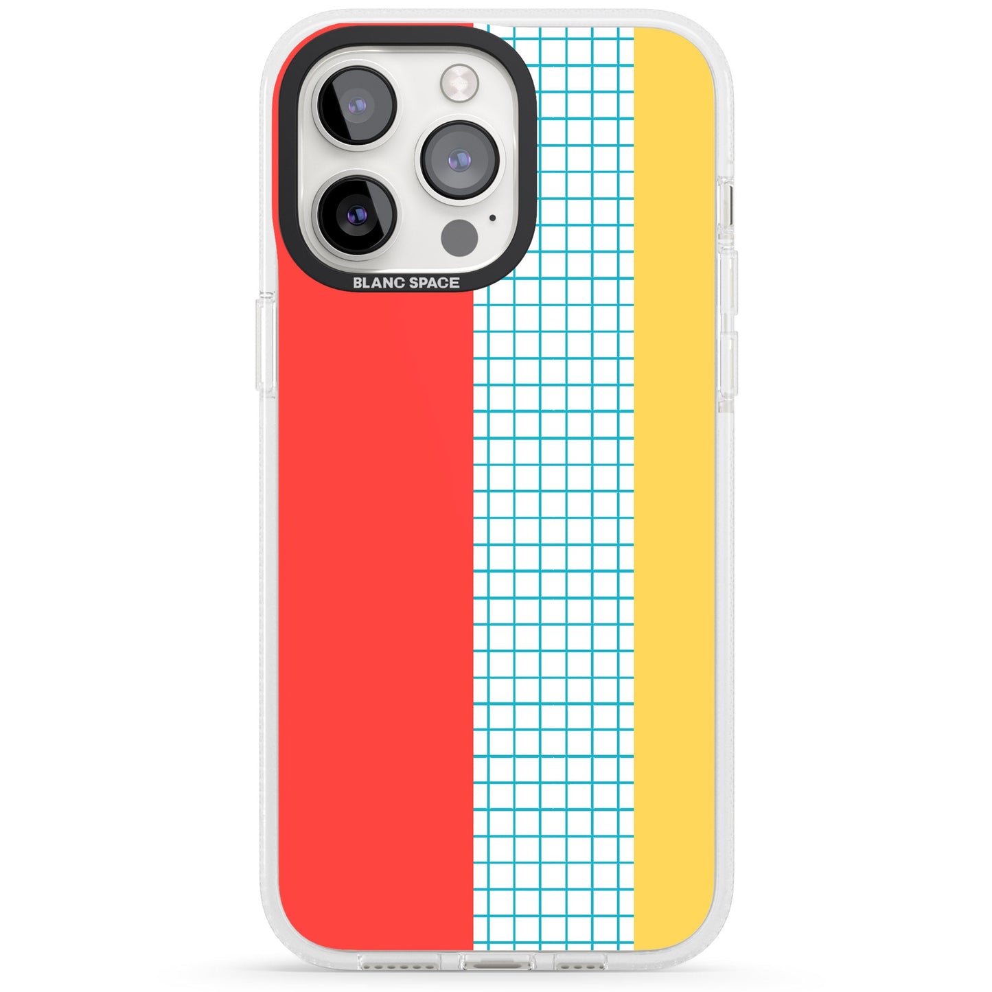 Grille abstraite rouge, bleue, jaune