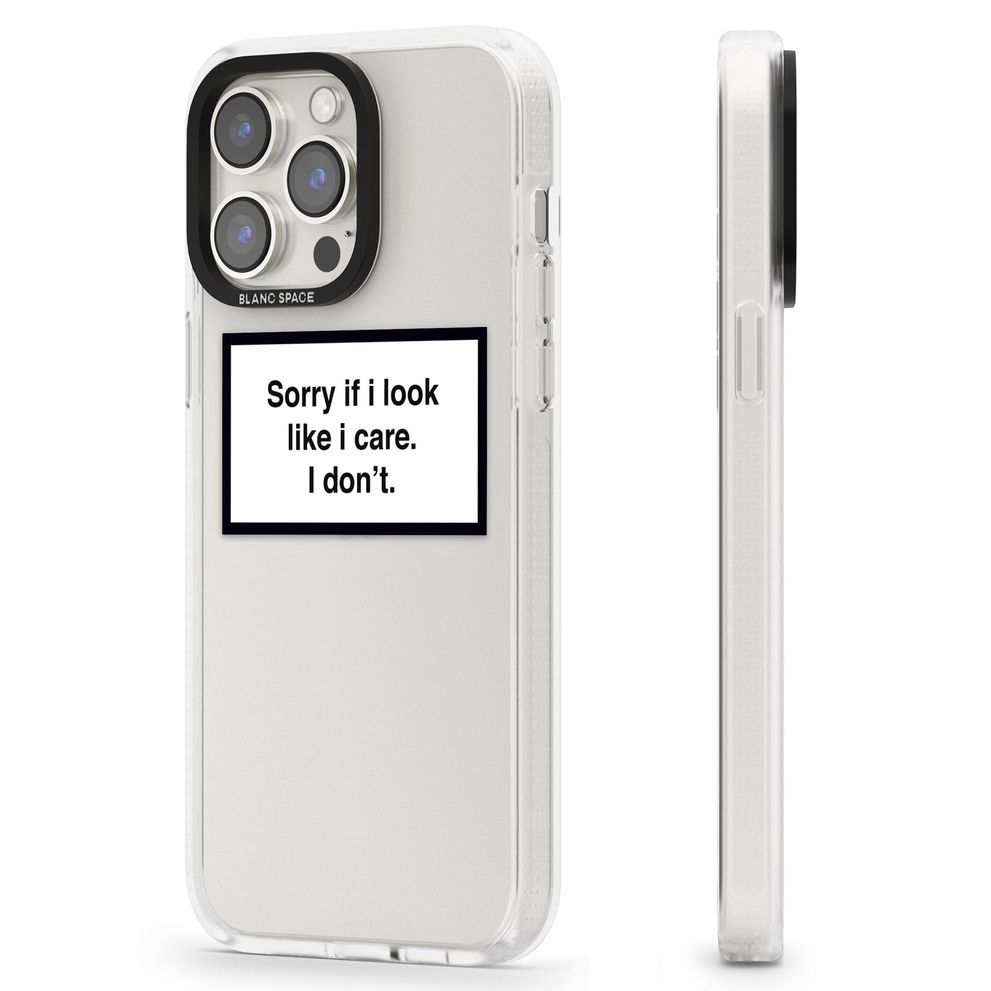 Excusez-moi si j'ai l'air de m'en soucier.