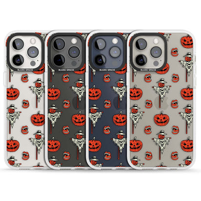 Retro Red Pumpkins & Scarecrows