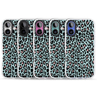 Leopardenmuster in Pastellblau und Rosa