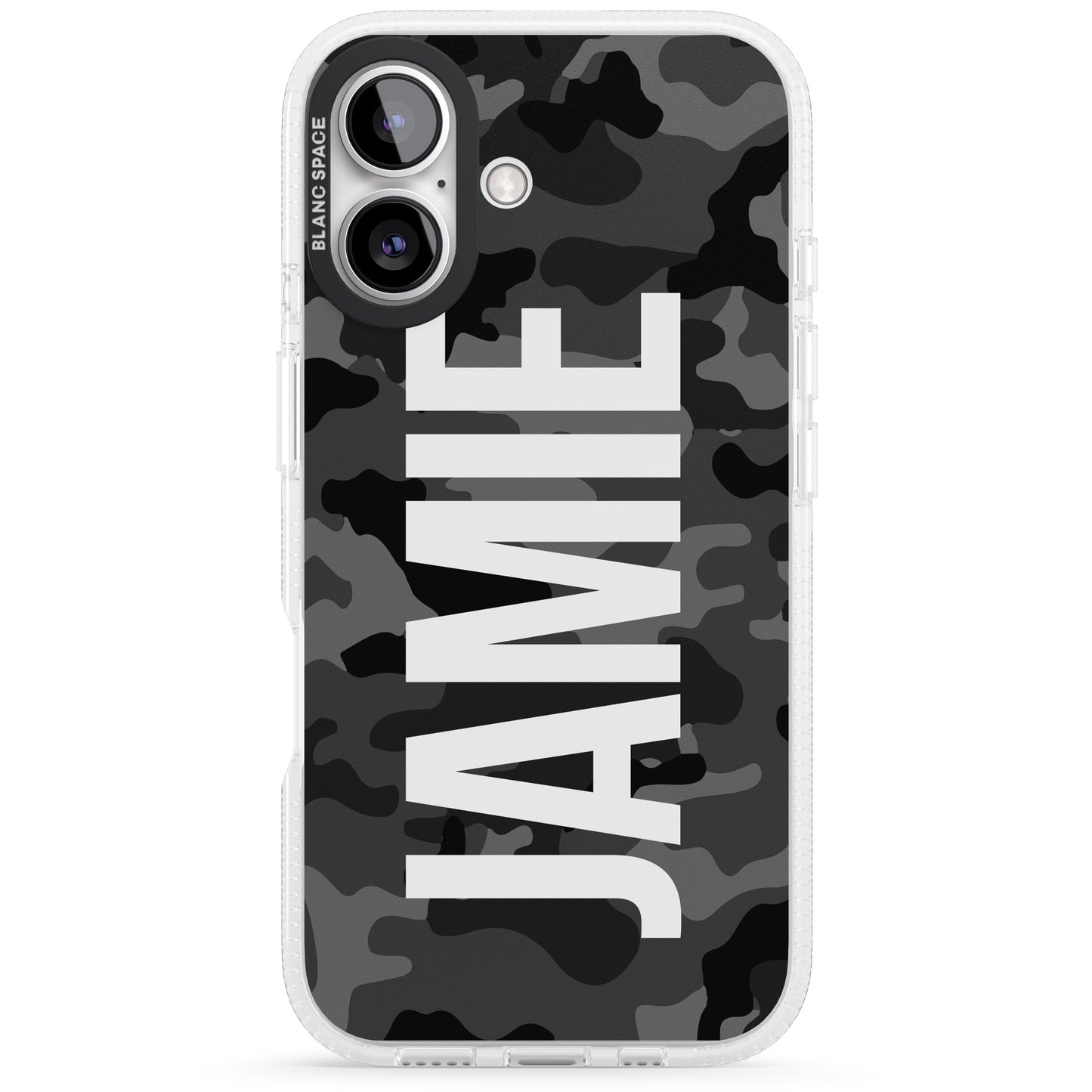 Personalised Black Camo Name Vertical