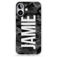 Personalised Black Camo Name Vertical