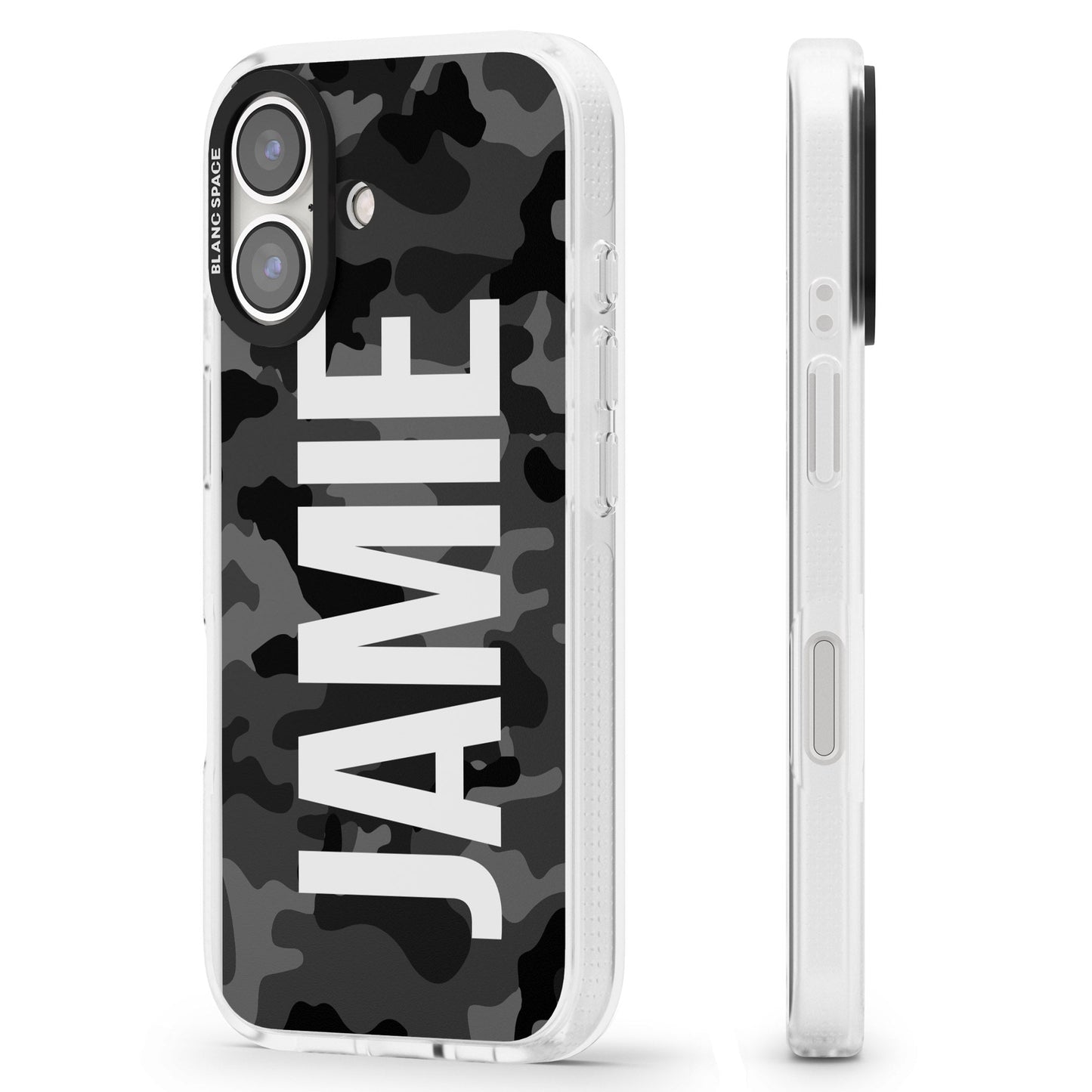 Personalised Black Camo Name Vertical