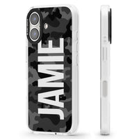 Personalised Black Camo Name Vertical