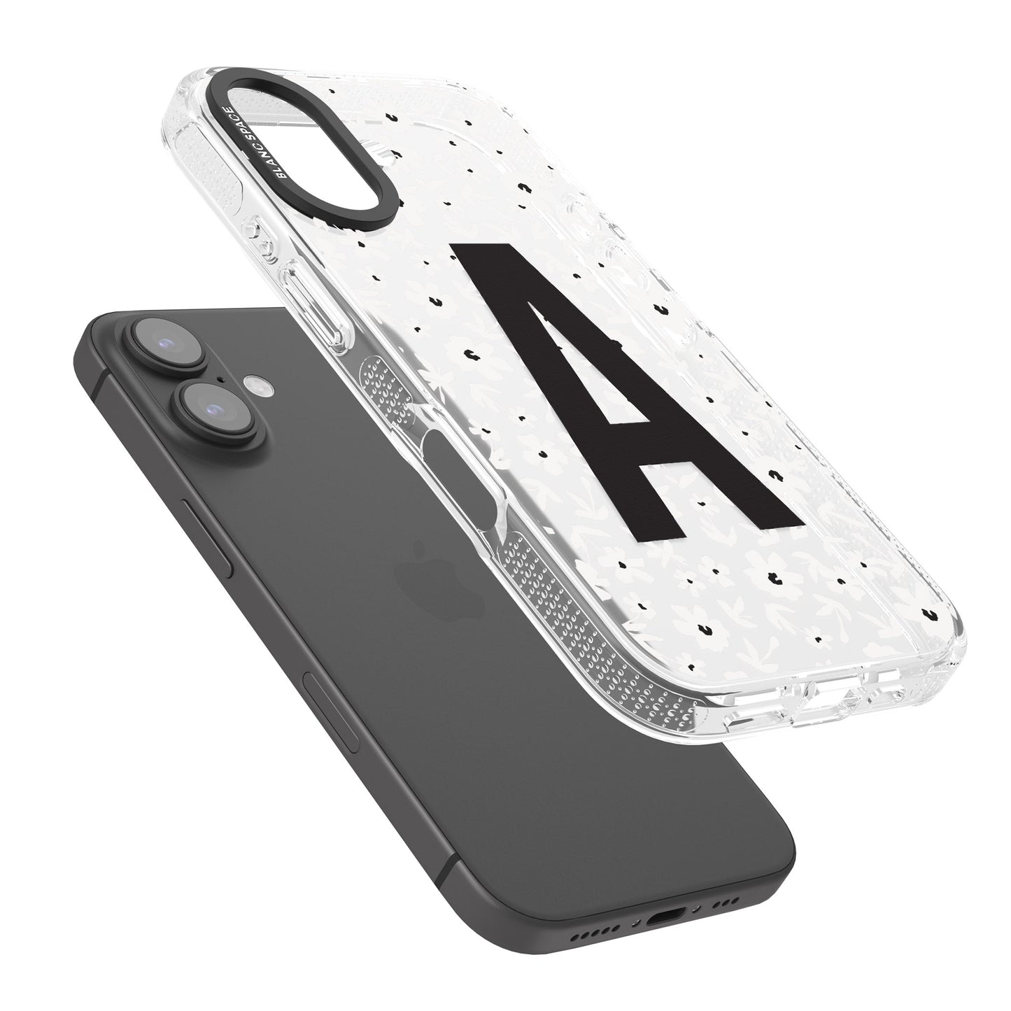 Initiale en gras personnalisée et florale