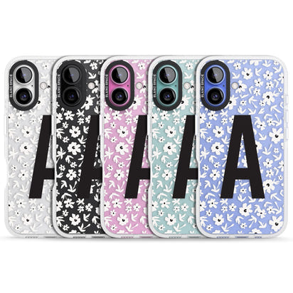 Initiale en gras personnalisée et florale