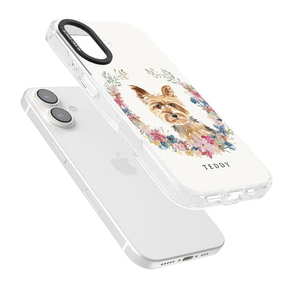 Personalised Yorkshire Terrier Floral Portrait